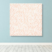 Peach Zebra Print Leinwanddruck (Insitu (Holzboden))