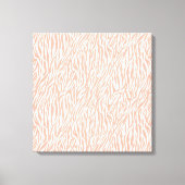 Peach Zebra Print Leinwanddruck (Vorderseite)