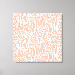Peach Zebra Print Leinwanddruck