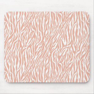 Peach Zebra Print Mousepad