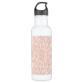 Peach Zebra Print Trinkflasche (Vorderseite)