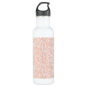 Peach Zebra Print Trinkflasche