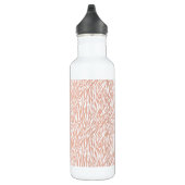 Peach Zebra Print Trinkflasche (Rechts)