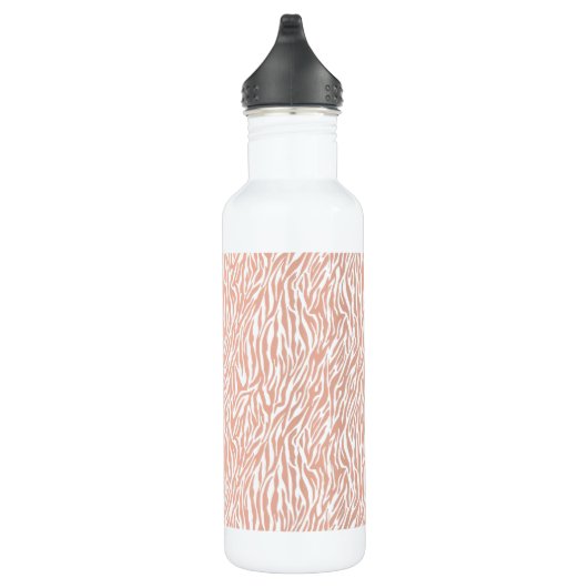 Peach Zebra Print Trinkflasche (Rechts)