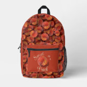 Peaches Backpack Bedruckter Rucksack (Vorderseite)