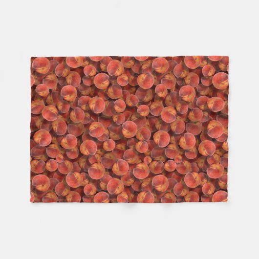 Peaches Blanket Fleecedecke (Vorderseite (Horizontal))