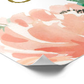 Peaches Blumenrahmen Foto Poster (Ecke)