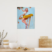 Peaches Button hoch Poster (Küche)