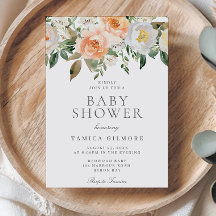 Peaches & Cream Floral Baby Dusche