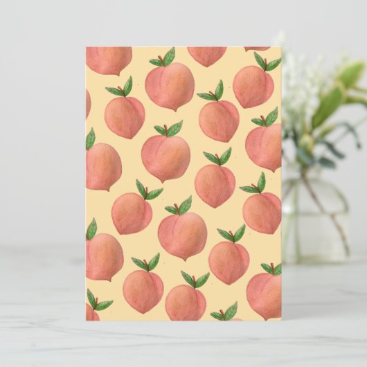 Peaches Dankeskarte (Stehend Vorderseite)