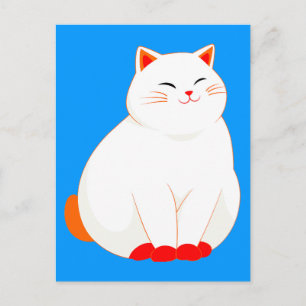 Peaches, die lächelnde Katze Feiertagspostkarte