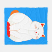 Peaches, die lächelnde Katze Fleecedecke (Vorderseite (Horizontal))