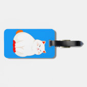 Peaches, die lächelnde Katze Gepäckanhänger (Rückseite horizontal)
