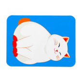 Peaches, die lächelnde Katze Magnet (Horizontal)