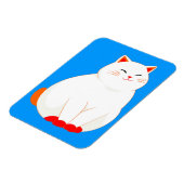 Peaches, die lächelnde Katze Magnet (Linke Seite)