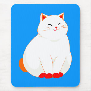 Peaches, die lächelnde Katze Mousepad