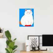 Peaches, die lächelnde Katze Poster (Heimbüro)