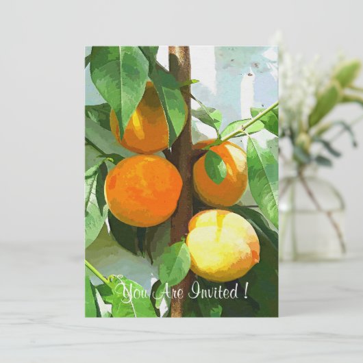 PEACHES EINLADUNG (Stehend Vorderseite)