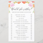 Peaches Floral würde die Braut eher Duschspiel (Vorderseite)