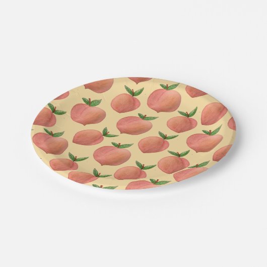 Peaches Pappteller (Schrägansicht)