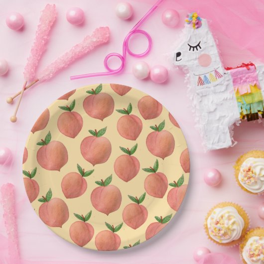 Peaches Pappteller (Party)