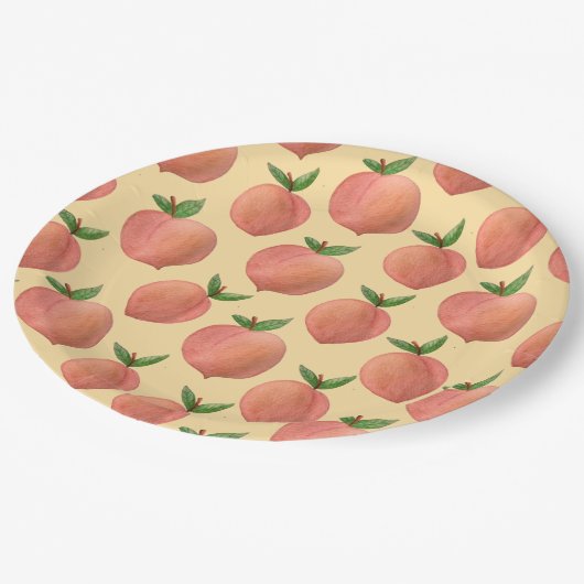 Peaches Pappteller (Schrägansicht)