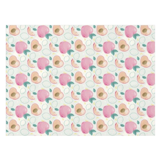 Peaches Pattern Tischdecke (Vorderseite (Horizontal))