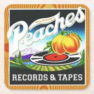 Peaches Platten & Tapes Untersetzer Set