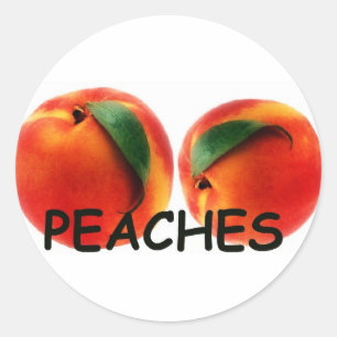 Peaches sind köstlich runder aufkleber