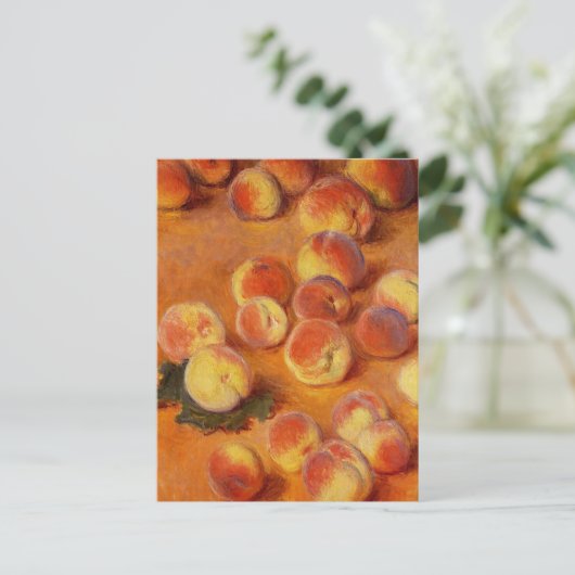 Peaches Still Life Claude Monet Postkarte (Stehend Vorderseite)