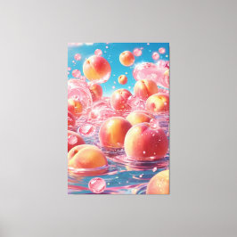 Peaches Stretched Canvas Print Leinwanddruck