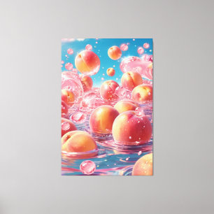 Peaches Stretched Canvas Print Leinwanddruck