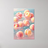 Peaches Stretched Canvas Print Leinwanddruck (Vorderseite)