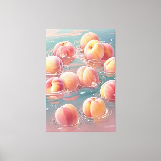 Peaches Stretched Canvas Print Leinwanddruck (Vorderseite)