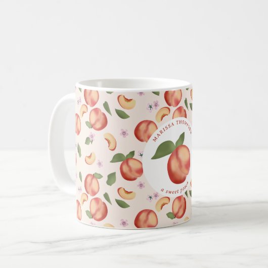 Peaches Sweet Peach Baby Girl Kaffeetasse (Vorderseite Links)