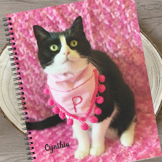 Peaches the Tuxedo Cat 8 1/2 x 11 Notebook Notizblock
