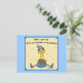 Peachick Handsome wie Opa Postkarte (Stehend Vorderseite)