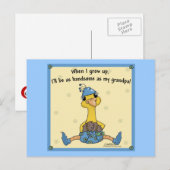 Peachick Handsome wie Opa Postkarte (Vorne/Hinten)
