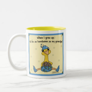 Peachick Handsome wie Opa Zweifarbige Tasse