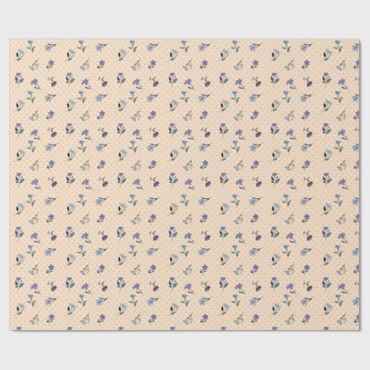 Peachify Pastel Blüten Geschenkpapier (Flach)