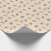Peachify Pastel Blüten Geschenkpapier (Ecke)