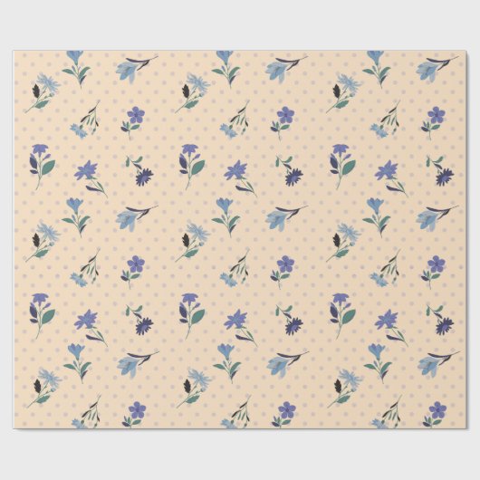 Peachify Pastel Blüten Geschenkverpackung Geschenkpapier (Flach)