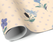 Peachify Pastel Blüten Geschenkverpackung Geschenkpapier (Rolleneckpunkt)