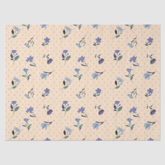 Peachify Pastell Blüten Geschenkverpackung Seidenpapier (Vorderseite)