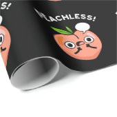 Peachless Funny Fruchtpeach Pun Dark BG Geschenkpapier (Rolleneckpunkt)
