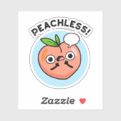 Peachless Funny Fruit Peach Puff Aufkleber (Blatt)