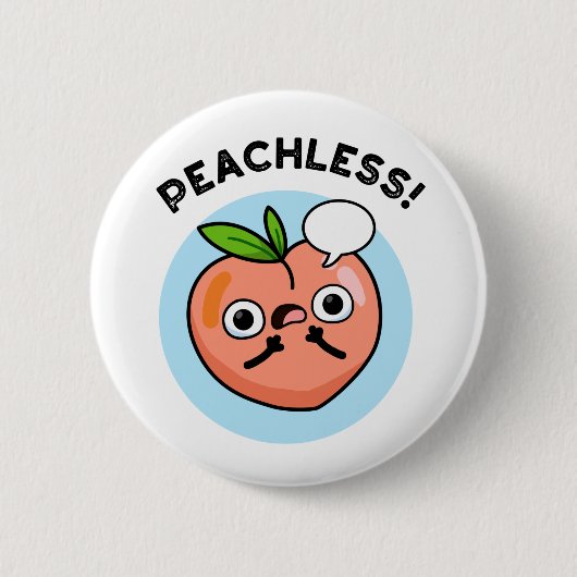 Peachless Funny Fruit Peach Puff Button (Vorderseite)