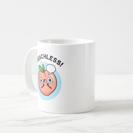 Peachless Funny Fruit Peach Puff Kaffeetasse (Vorderseite Links)