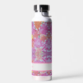 Peachrosa Floral Floral Wasserflasche Trinkflasche (Links)