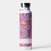 Peachrosa Floral Floral Wasserflasche Trinkflasche (Rechts)